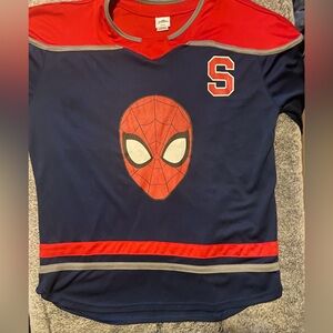 Marvel Spider-Man Red Jersey Top with Gray Trim